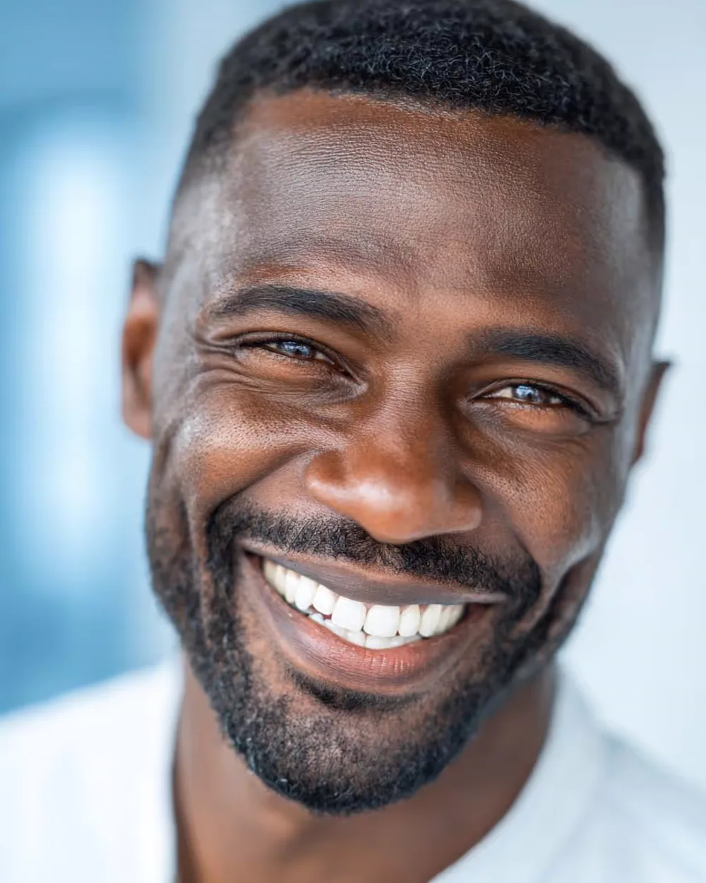 Sourire éclatant aux dents blanches après un blanchiment à Anderlecht