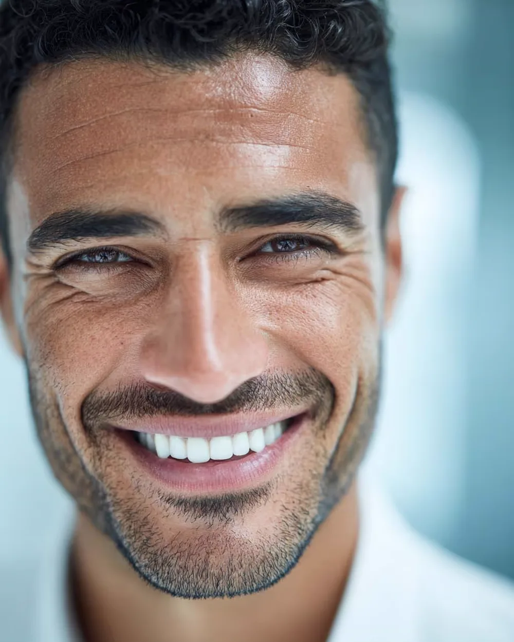 Adulte souriant après un traitement d'orthodontie discret à Anderlecht